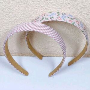 Two Pink Patterned Headbands